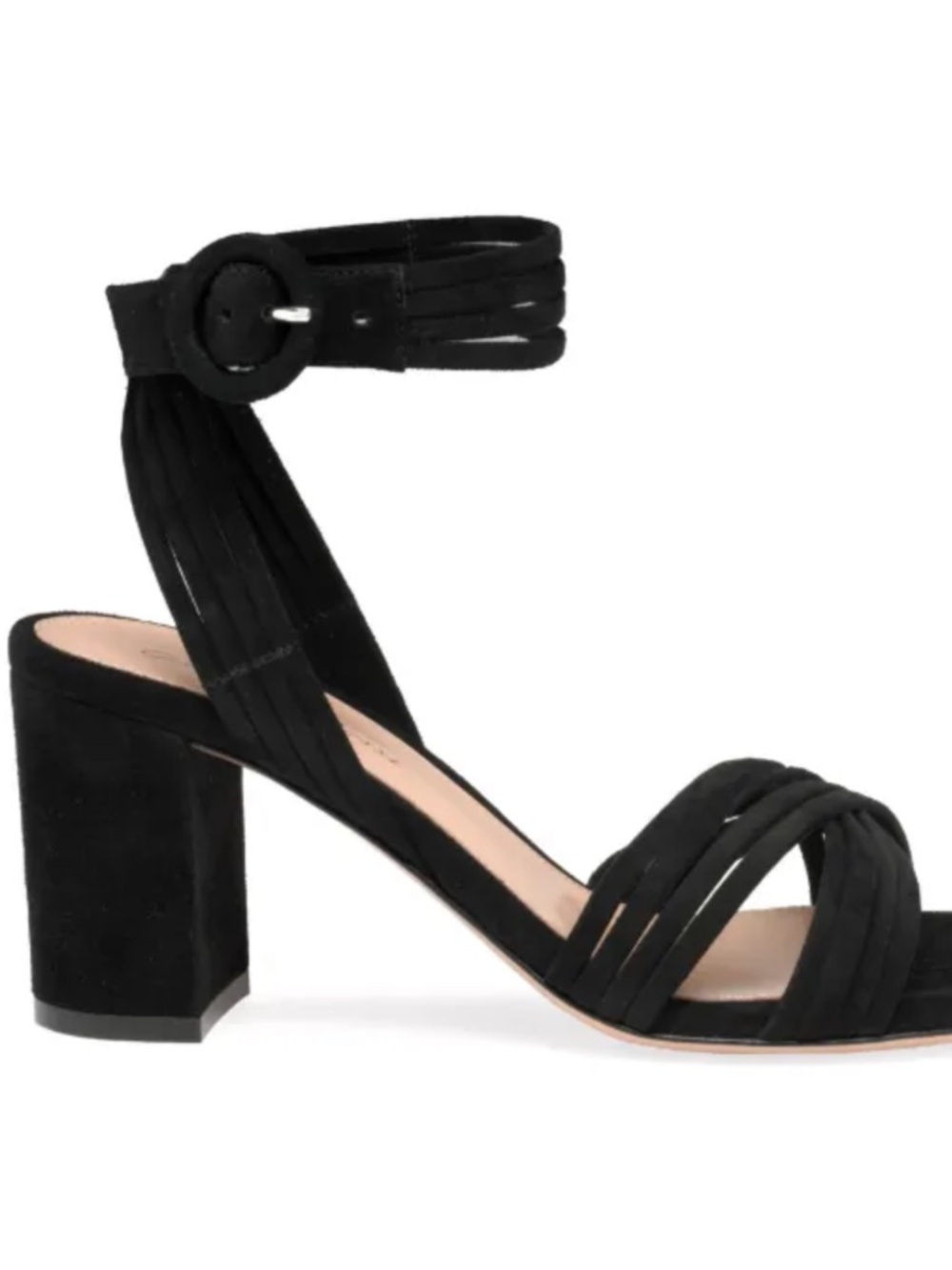 Gianvito Rossi Black Lianne Sandal Sz.7 NIB